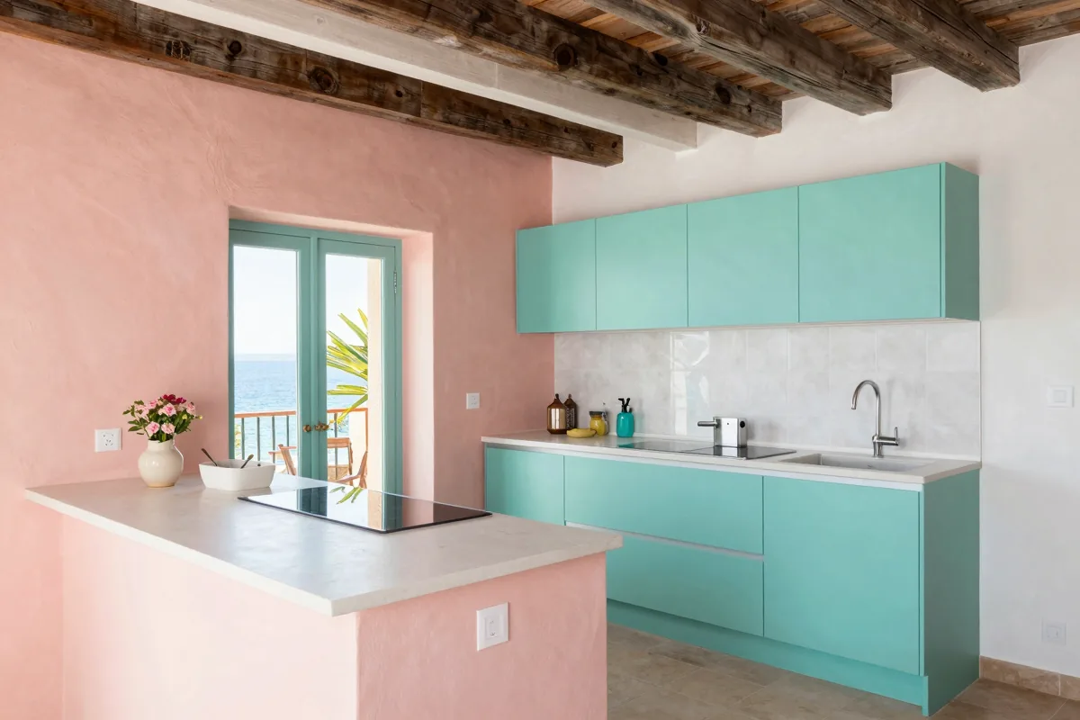 Cozy Pink Oasis with Sea Views in Sant Feliu — Photo 3