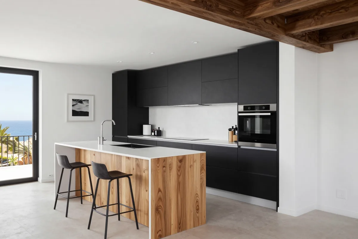 Elegant Black & White Mediterranean Oasis — Photo 3