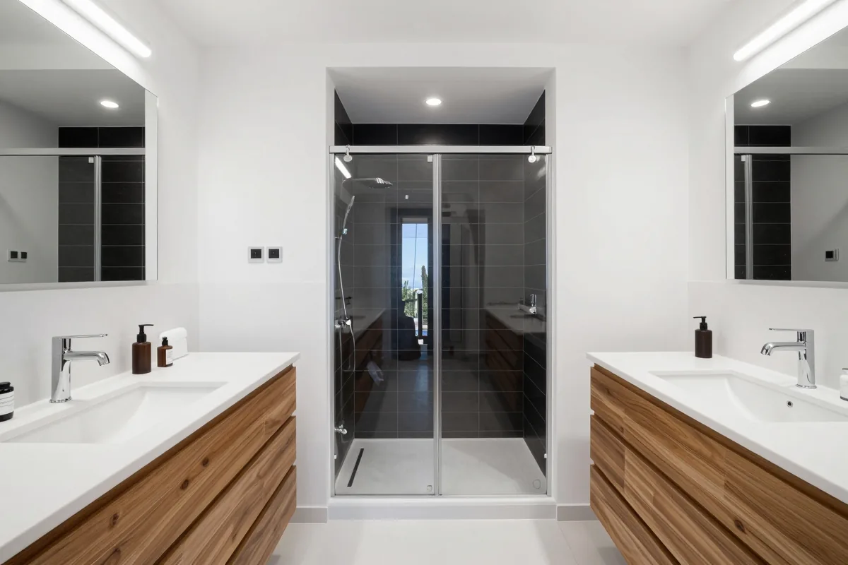 Elegant Black & White Mediterranean Oasis — Photo 4