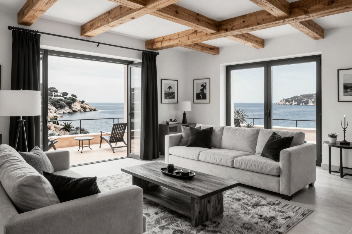 Stylish Palamós Retreat with Sea Views